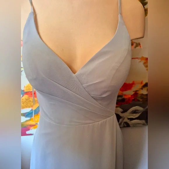 Azazie Women's Dress in Light Blue Size 0 - Picture 5 of 8